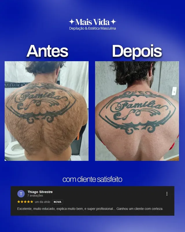 Trabalho de Mais Vida Depilação & Estética Masculina
